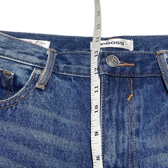 Vigoss Medium Wash Sandblasted Royce 70s Stovepipe Jeans - Picture 6 of 9